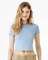 BELLA CANVAS Women’s Micro Rib Baby Tee for Casual Wear & Modern Layering Style